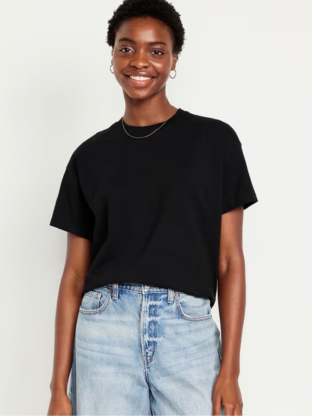 Old Navy women’s vintage tee Black Short Sleeve Crew Neck Tee